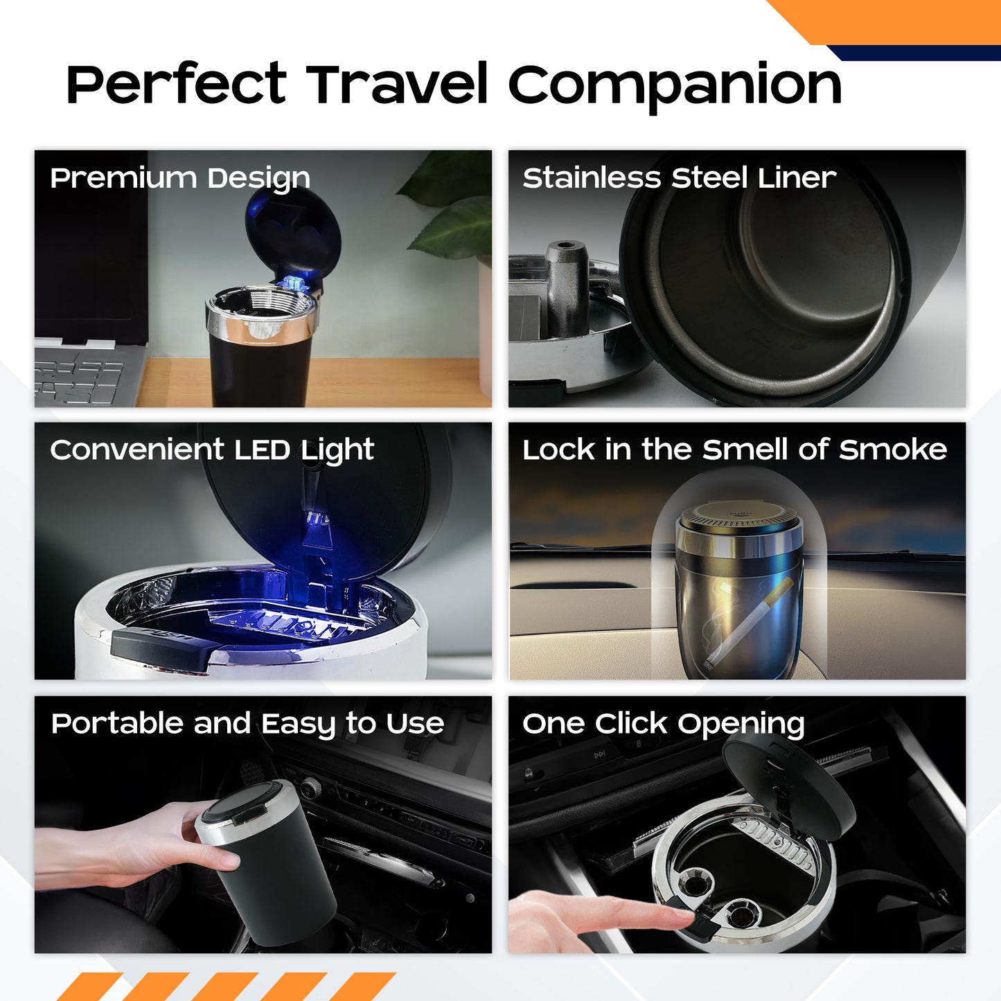 Carbinic portable ashtray - travel smoking essential