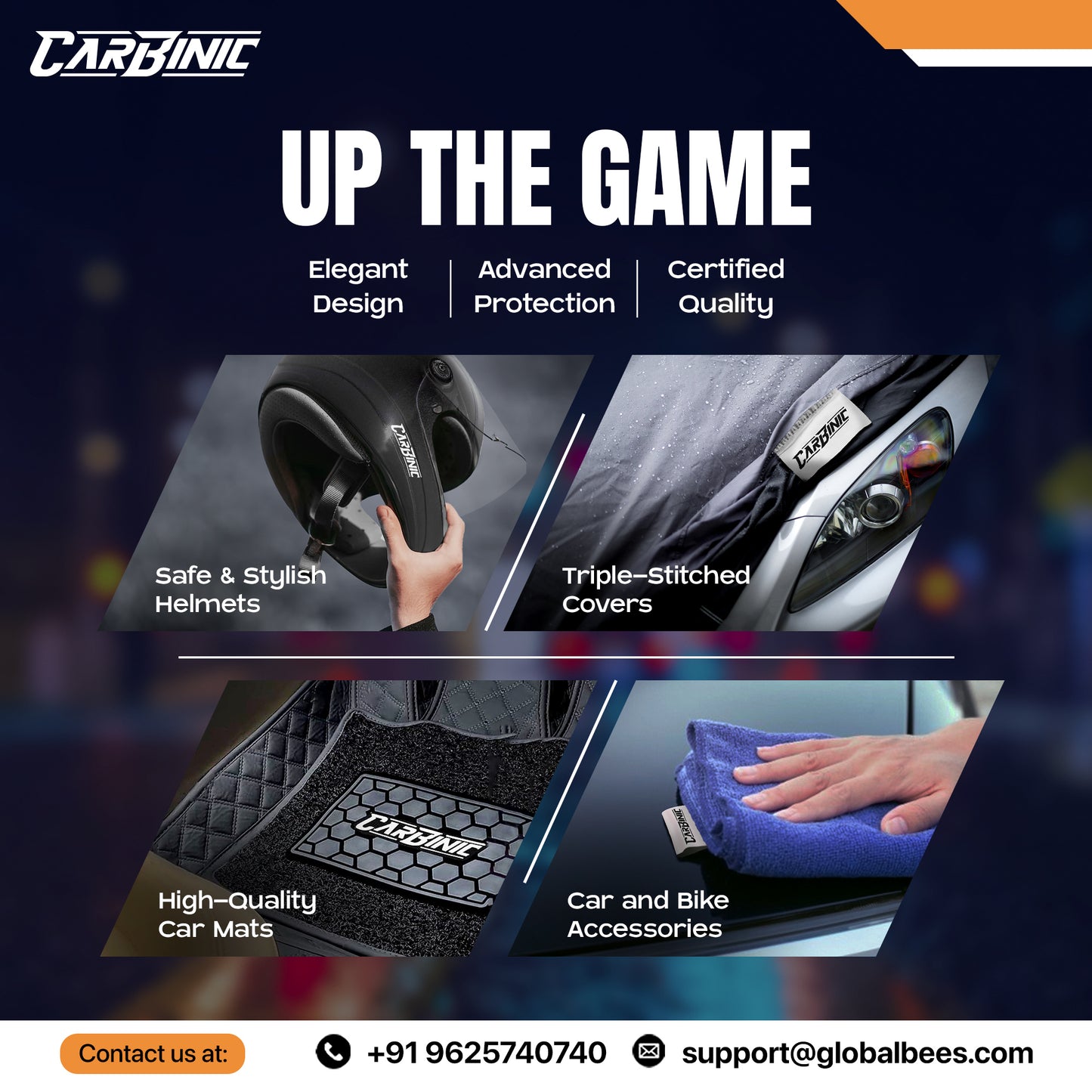Carbinic car seat cover - universal fit for sedans
