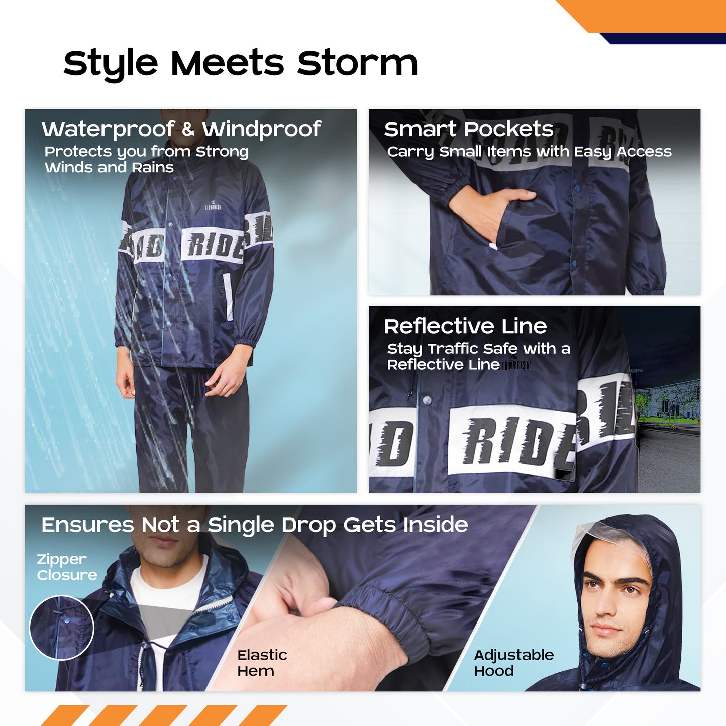 Carbinic Roadrider Windcheater - Reversible men's jacket